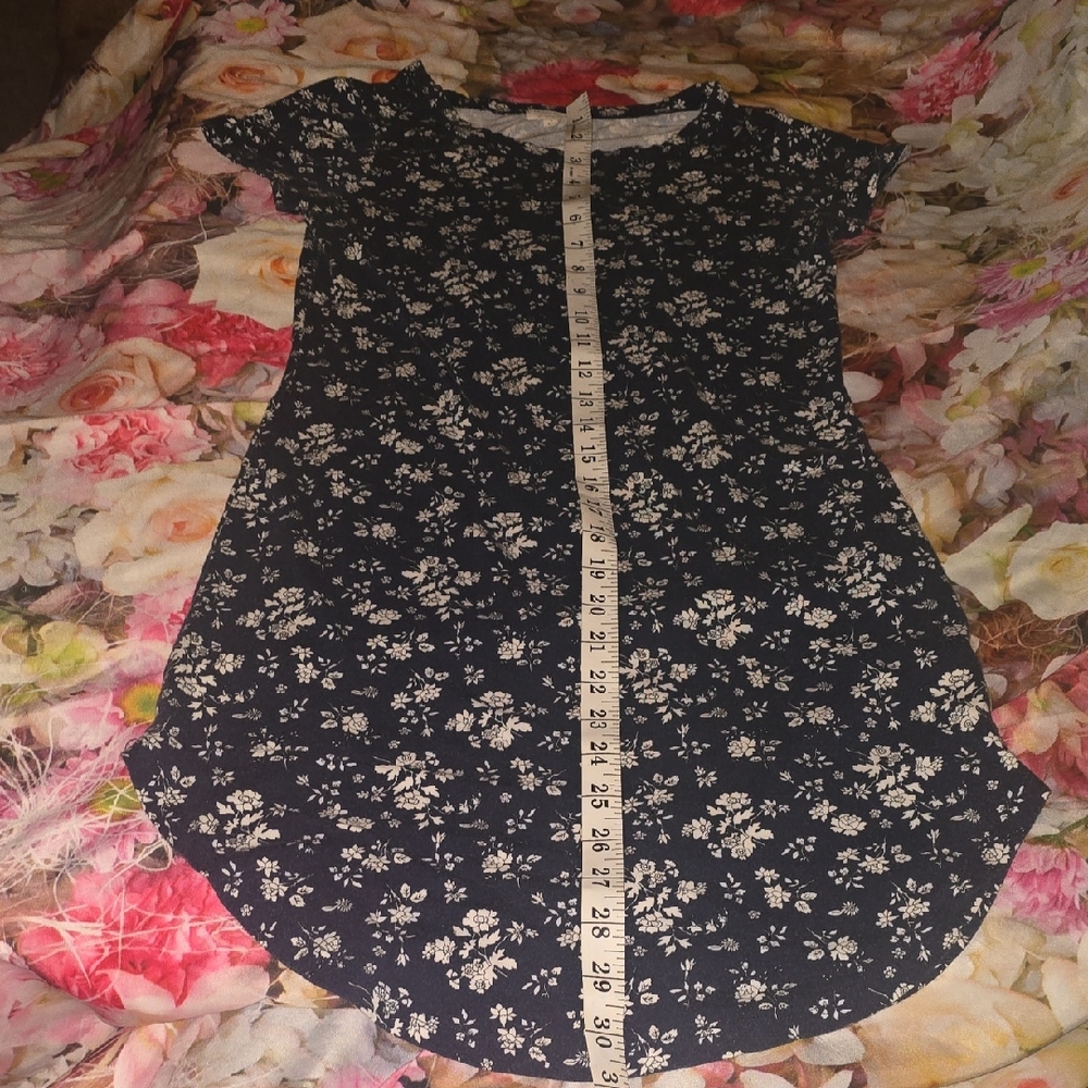 Floral Navy Kids Casual Dress